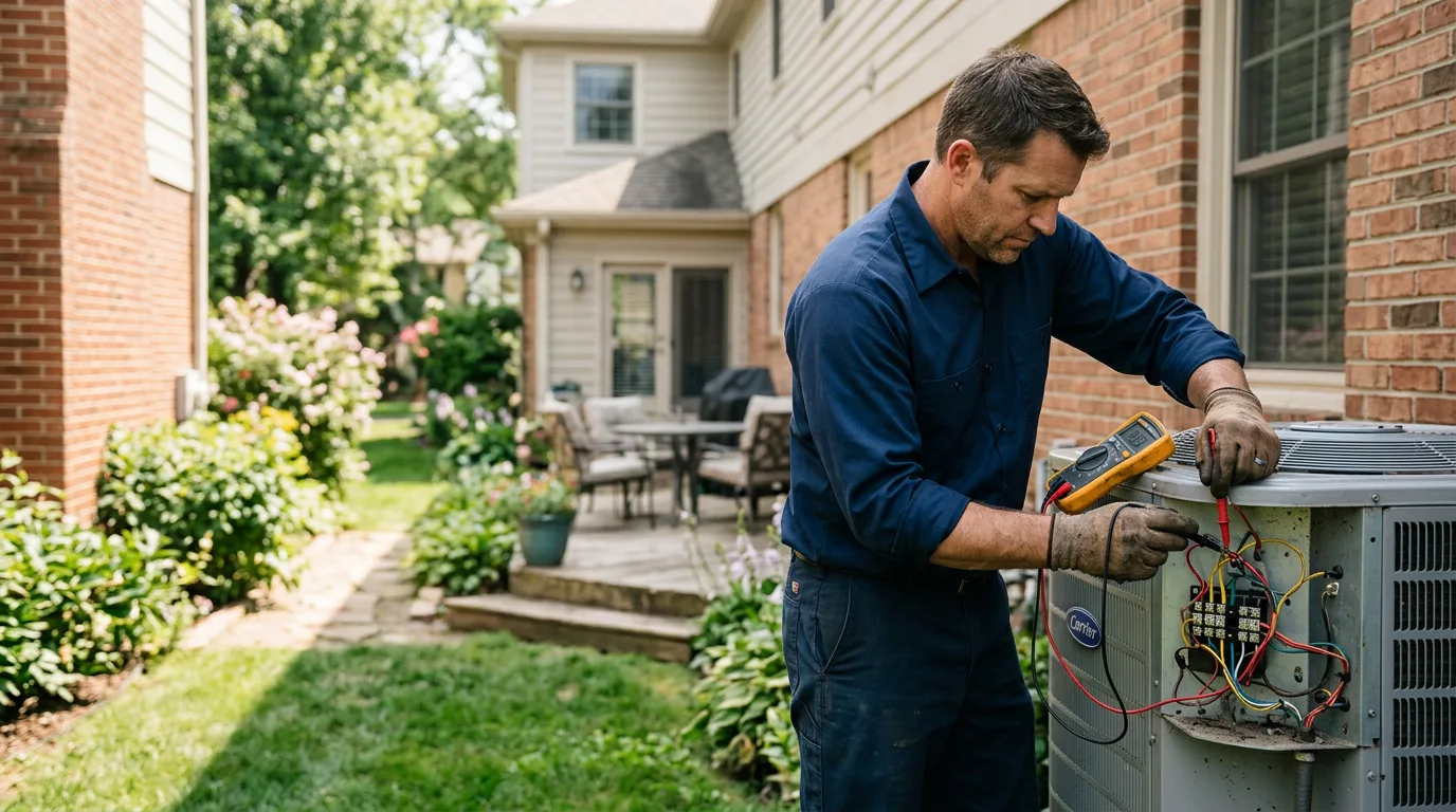 HVAC technician working near Hanlontown, IA